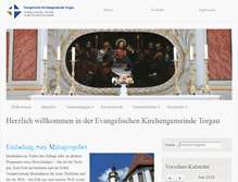 Tablet Screenshot of evkirchetorgau.de